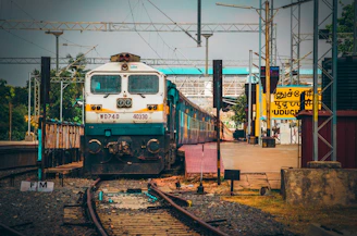 a train on a steel track