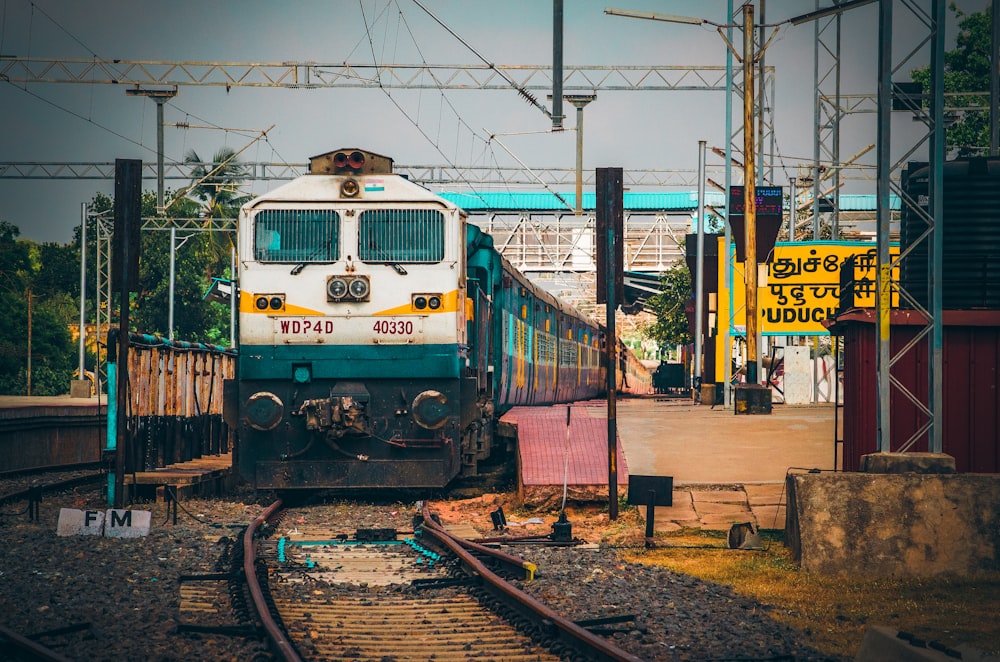 a train on a steel track