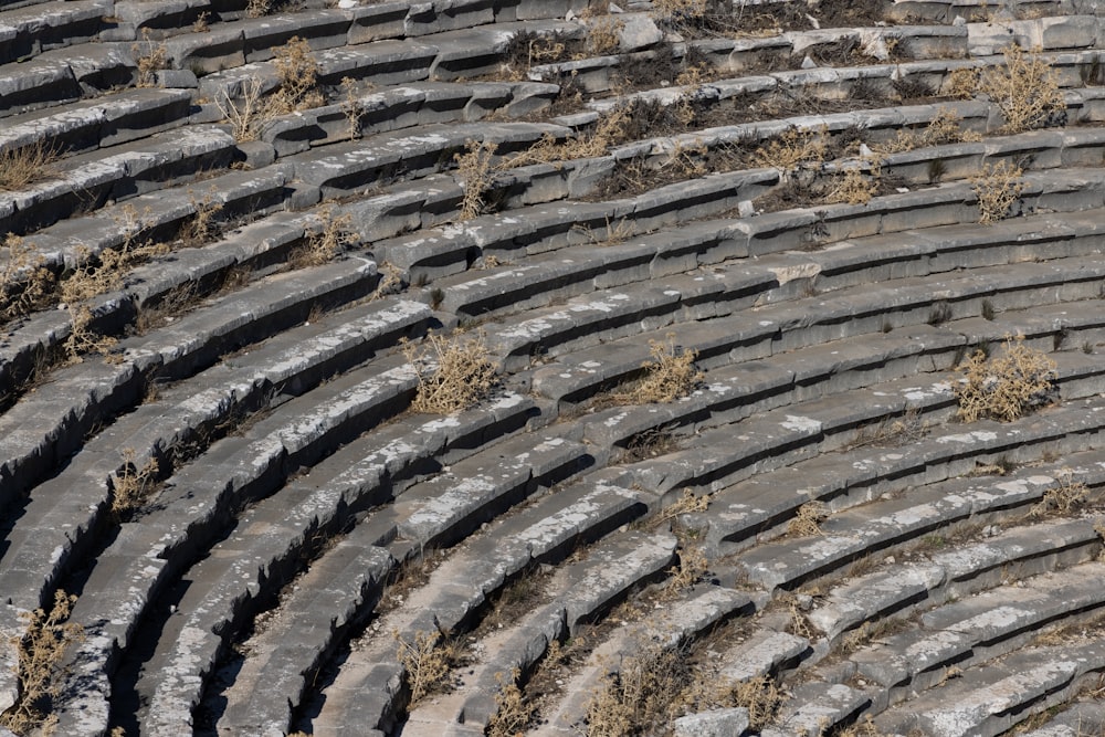 a close up view of a large circular stone structure