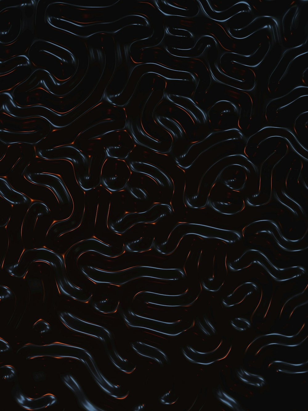 uno sfondo nero con molte linee ondulate