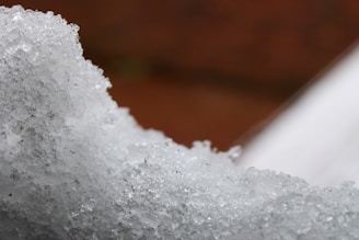 a close up view of a piece of ice