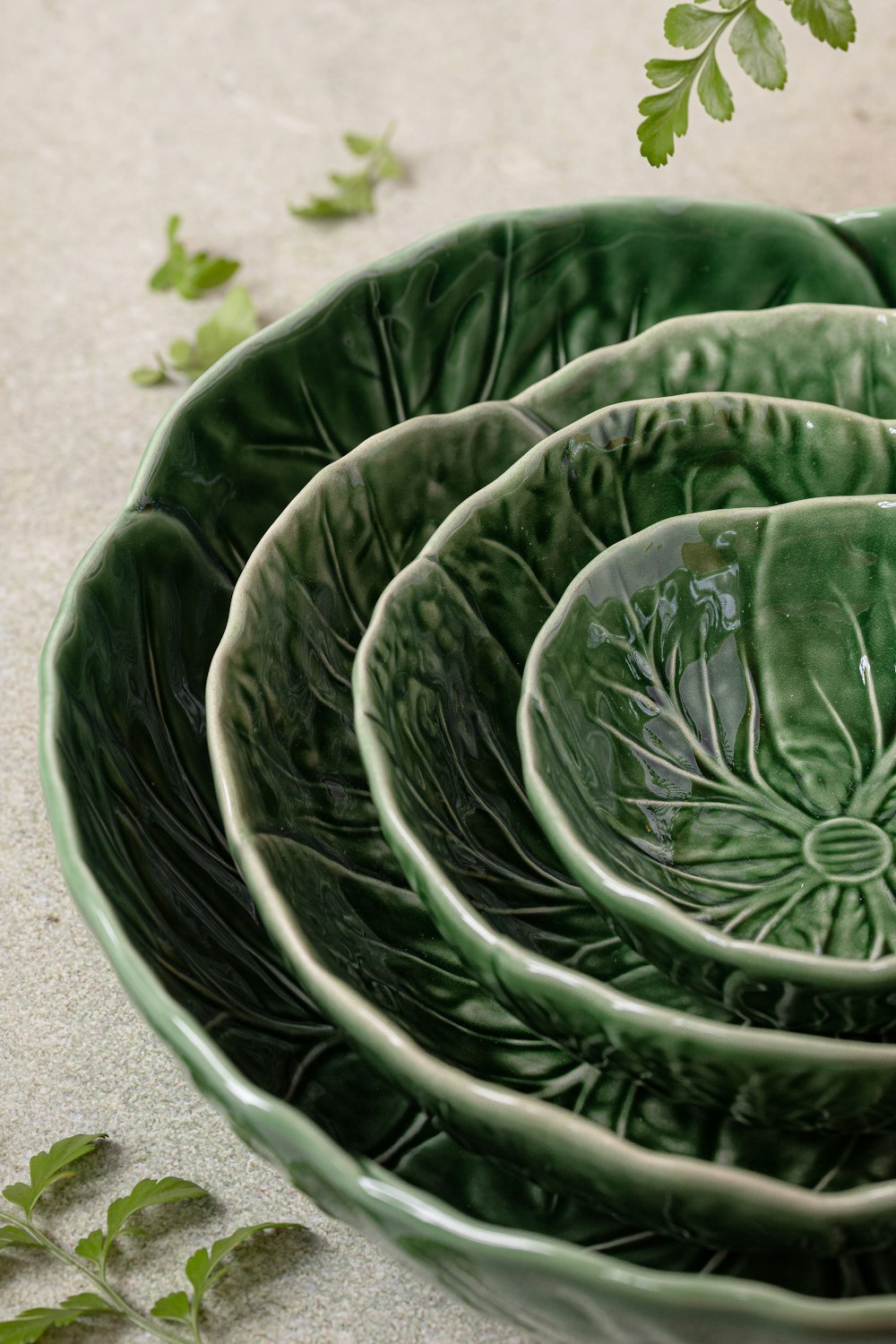 a close up of a bowl on a table