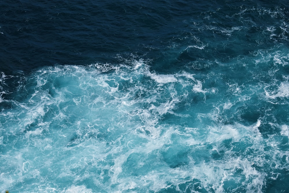 a view of a body of water from above