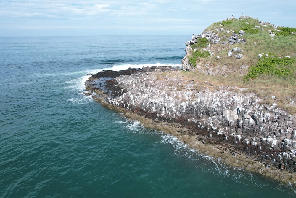 a body of water next to the ocean