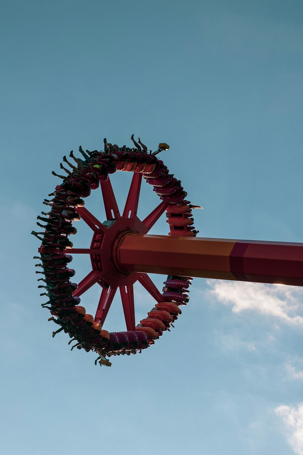 a roller coaster with a sky background