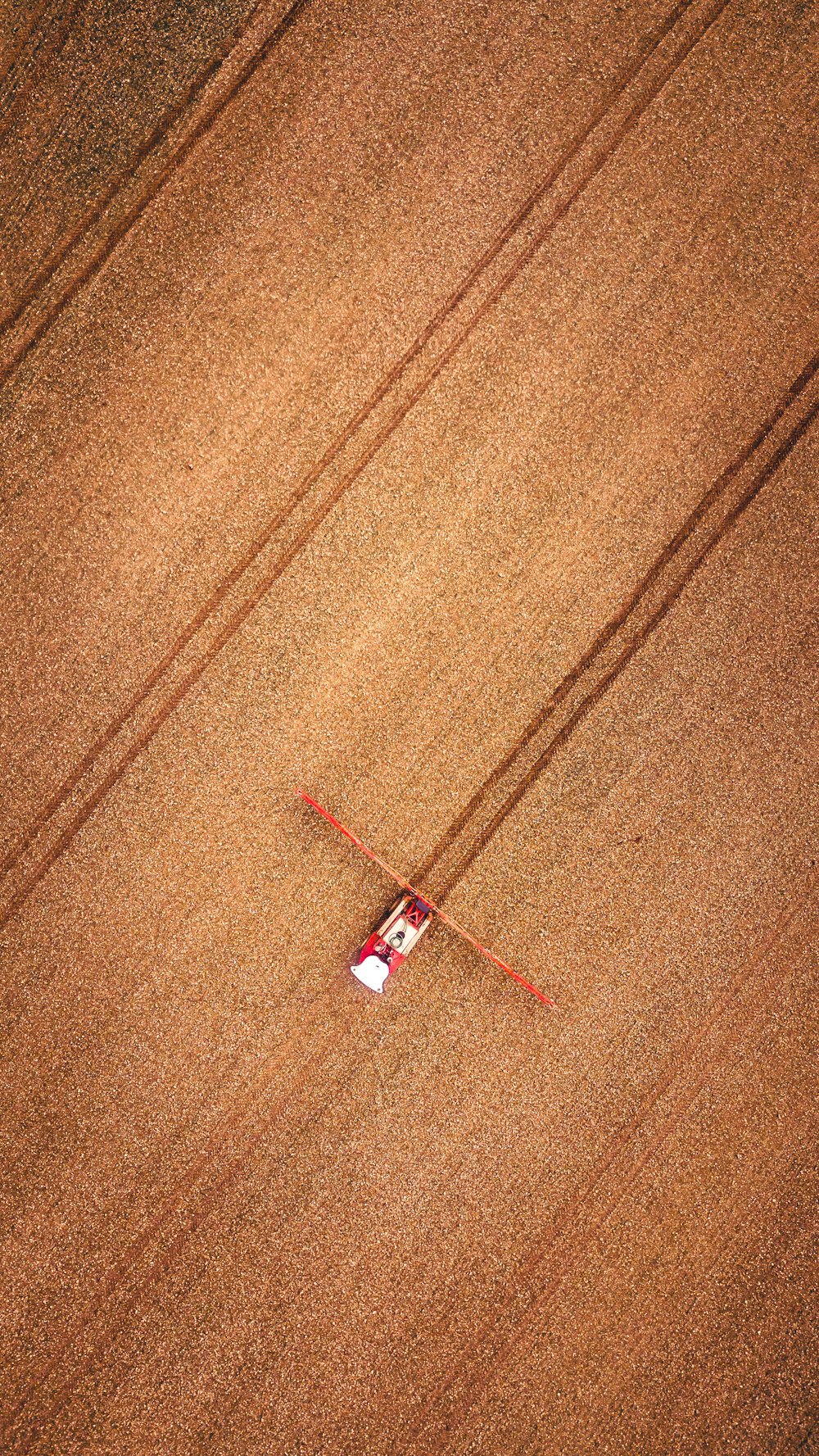 an aerial view of a kite flying in the sky