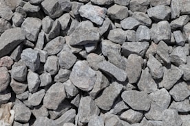 a pile of rocks sitting next to each other