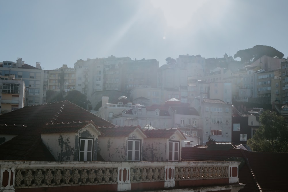 a view of a city from a roof of a building