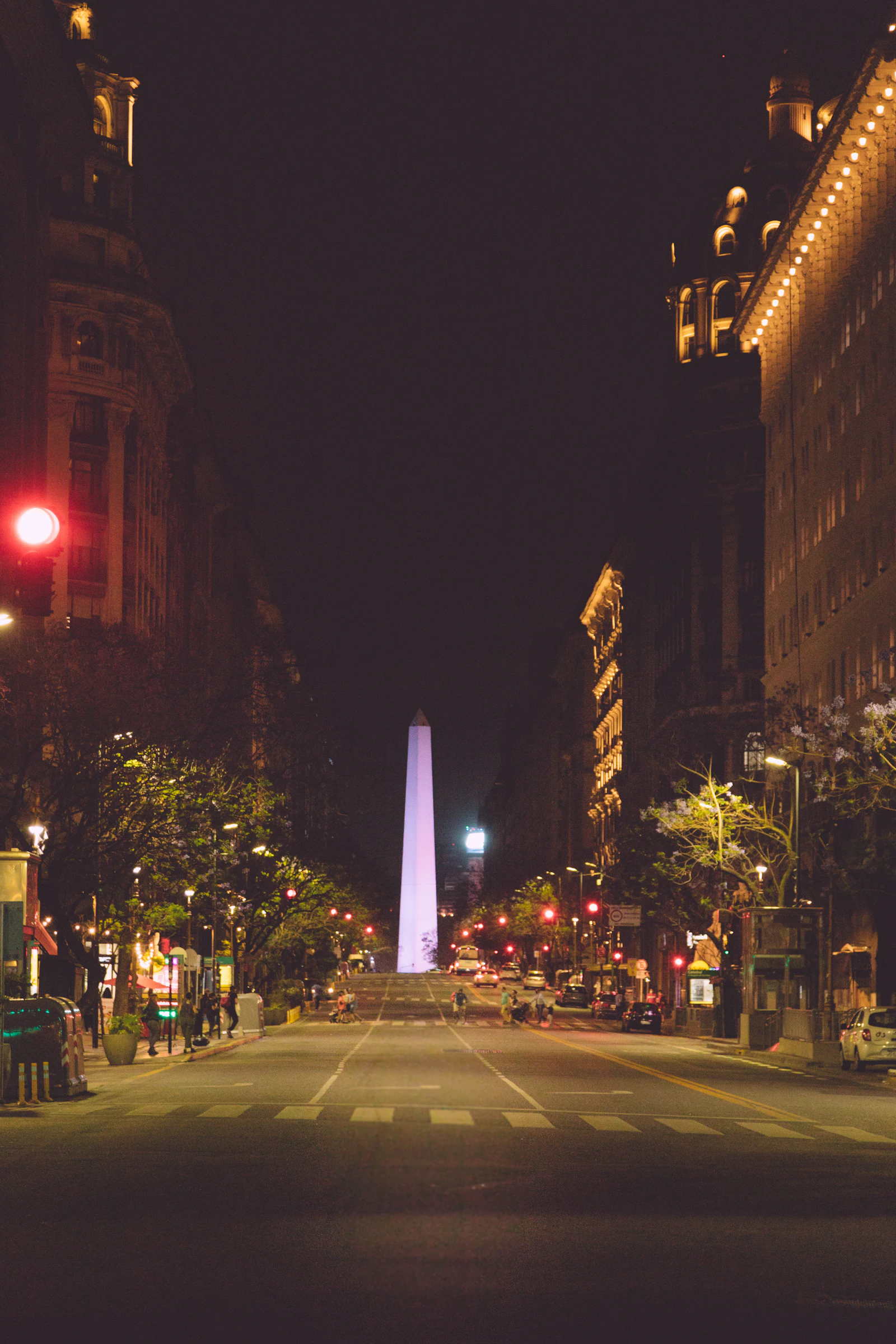 Buenos Aires de noche, con el Obelisco