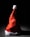 a red santa hat sitting on top of a table