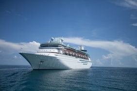 a cruise ship in the middle of the ocean