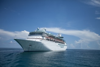 a cruise ship in the middle of the ocean
