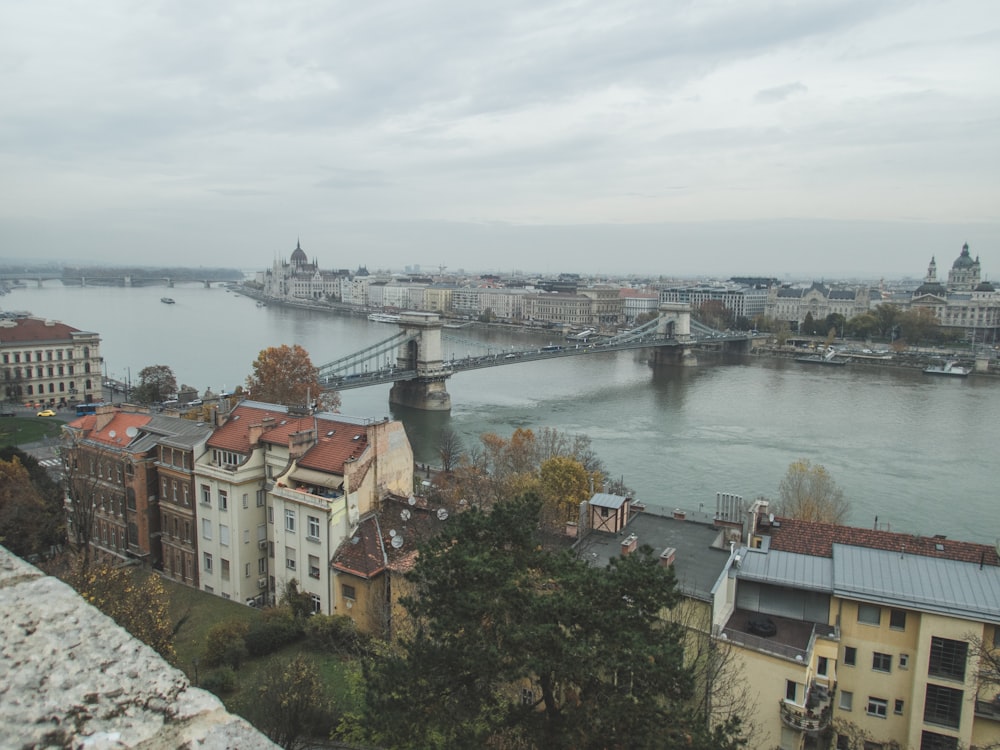 a view of a bridge over a river