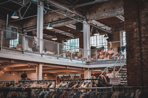 a group of people hanging out in a building