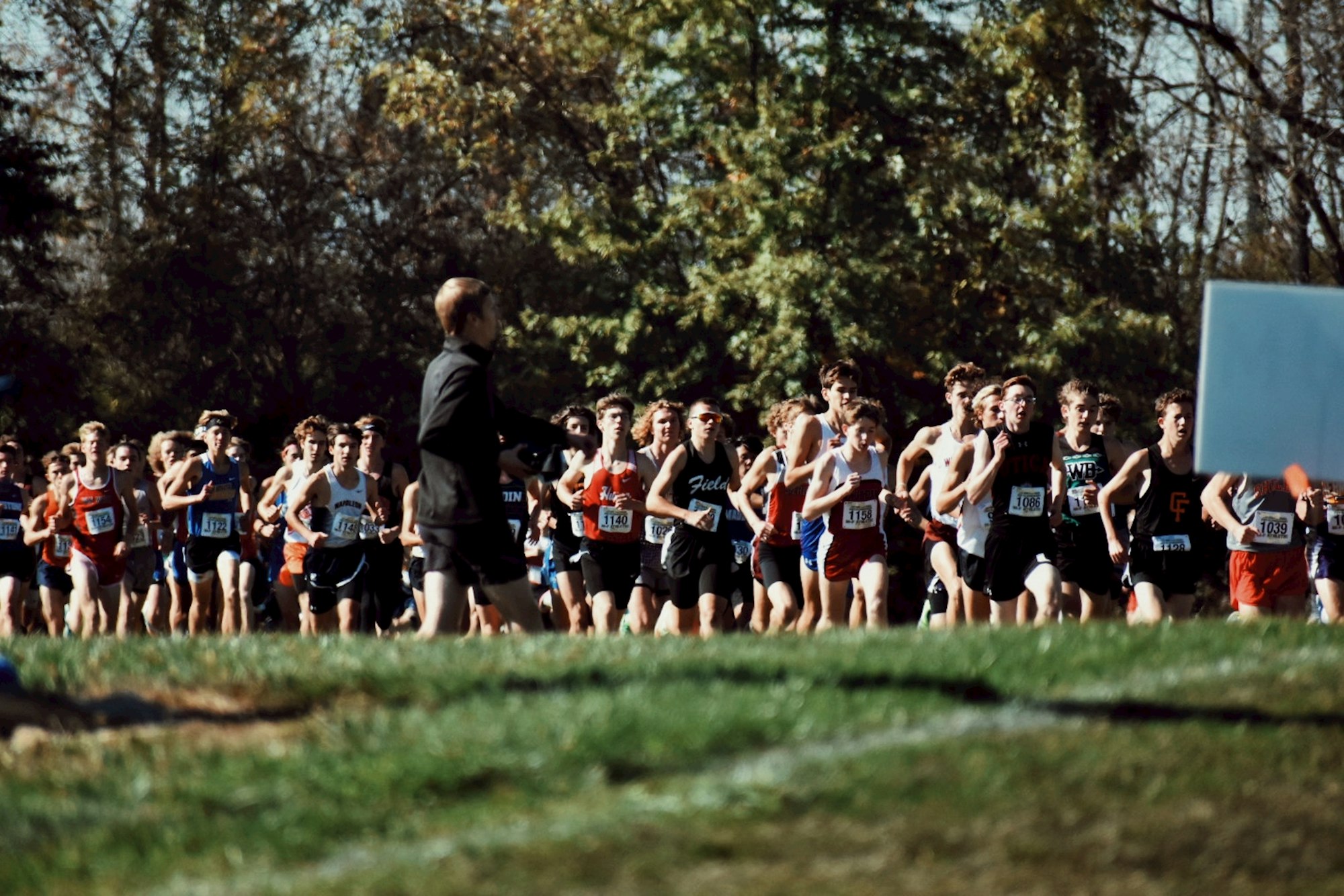 cross country runners competing in an event