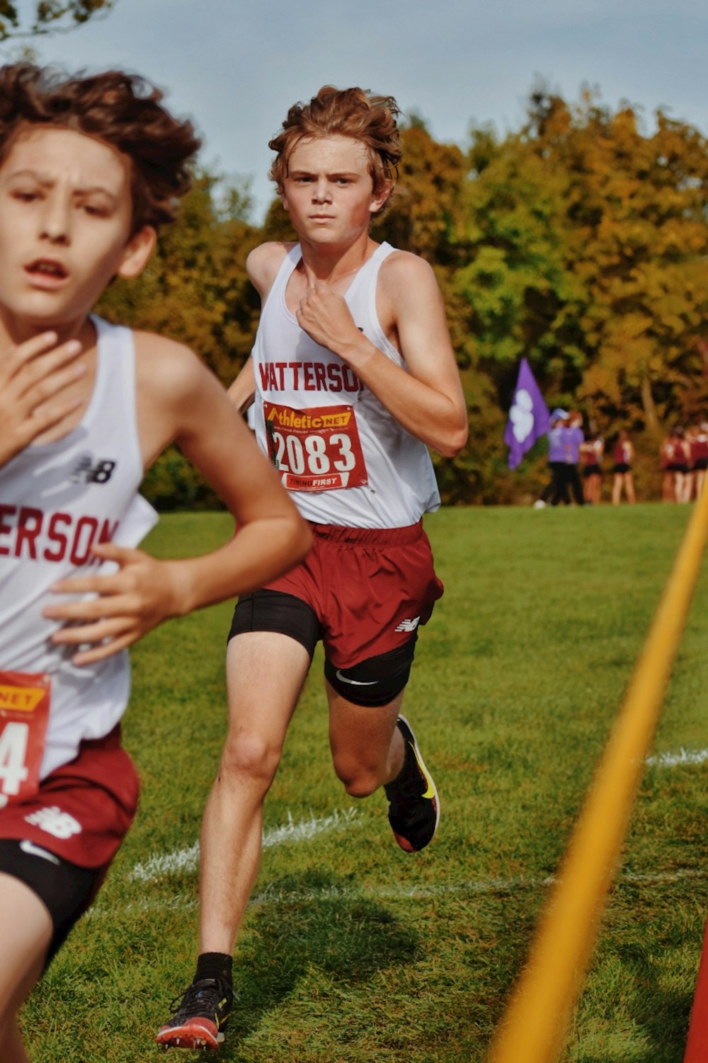 a couple of people that are running in a race