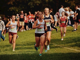 a group of people that are running in a race
