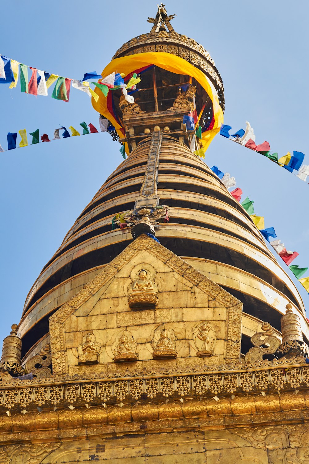 a tall tower with a clock on top of it