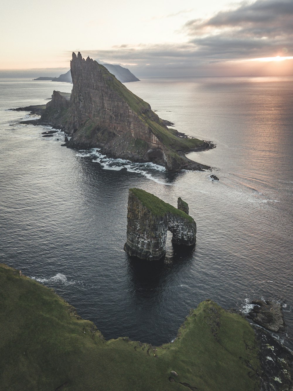 an island in the middle of a body of water