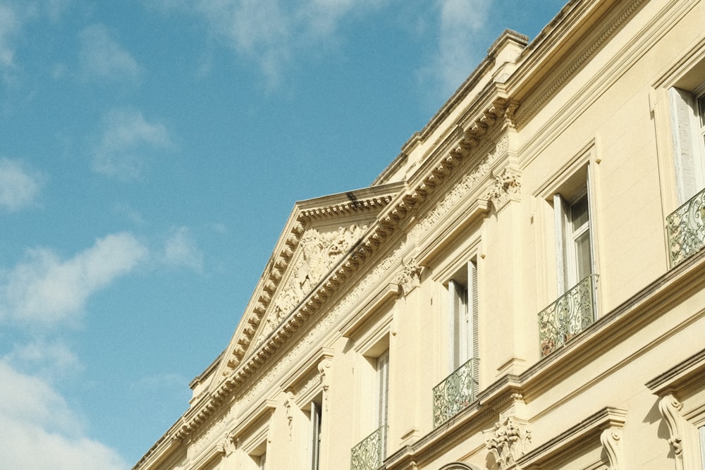 a building with a clock on the front of it