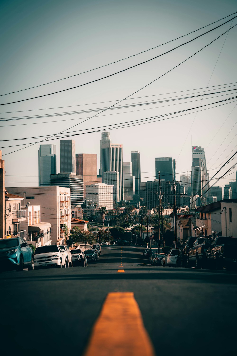 a view of a city street