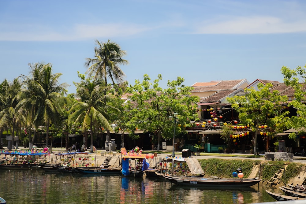 a body of water filled with lots of boats