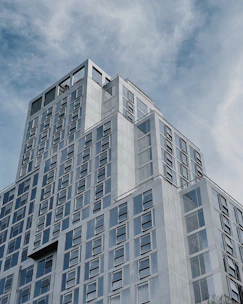 a very tall building with lots of windows