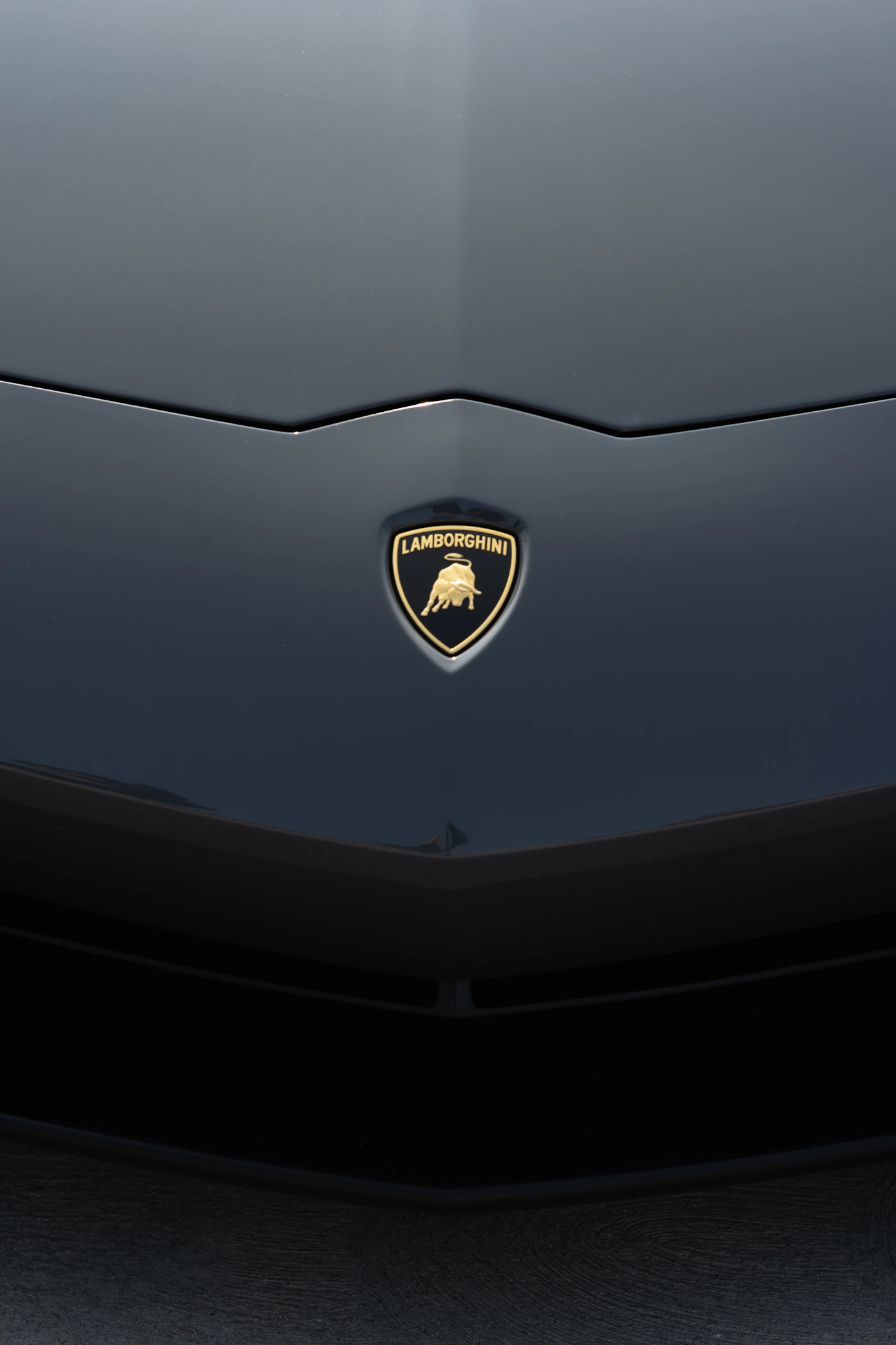 Деталь передней части Lamborghini после полировки