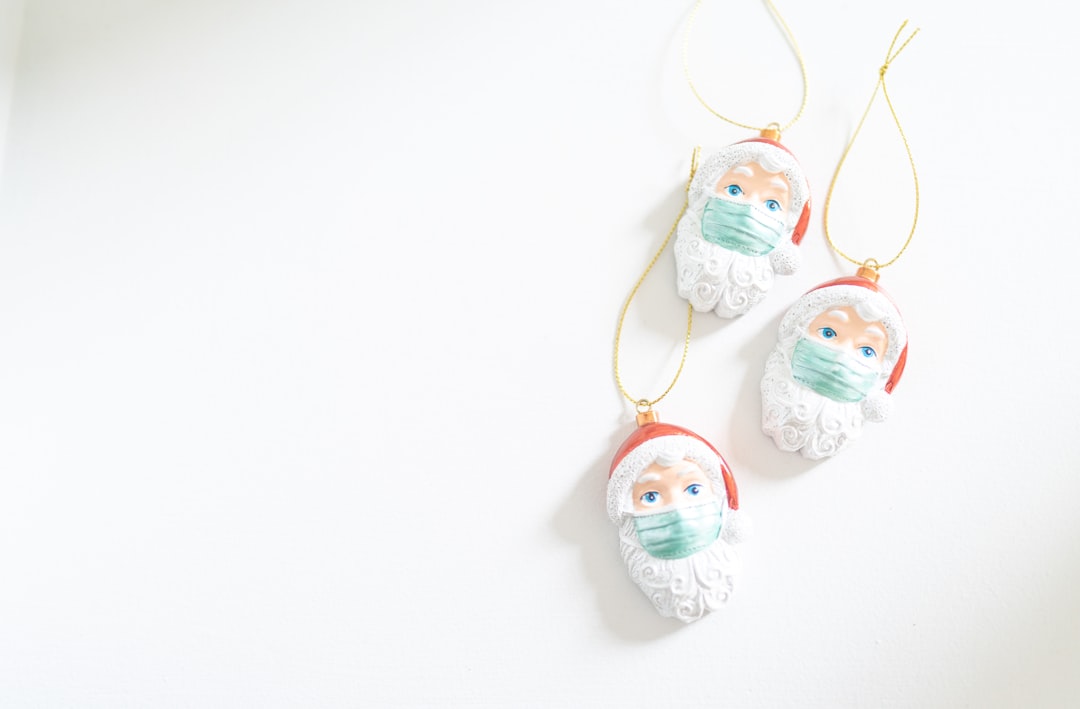 a couple of ornaments that are on a table,