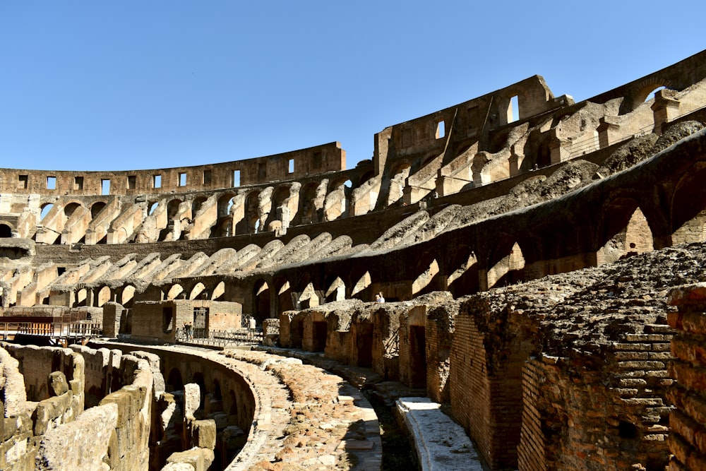 the interior of an ancient roman amphit