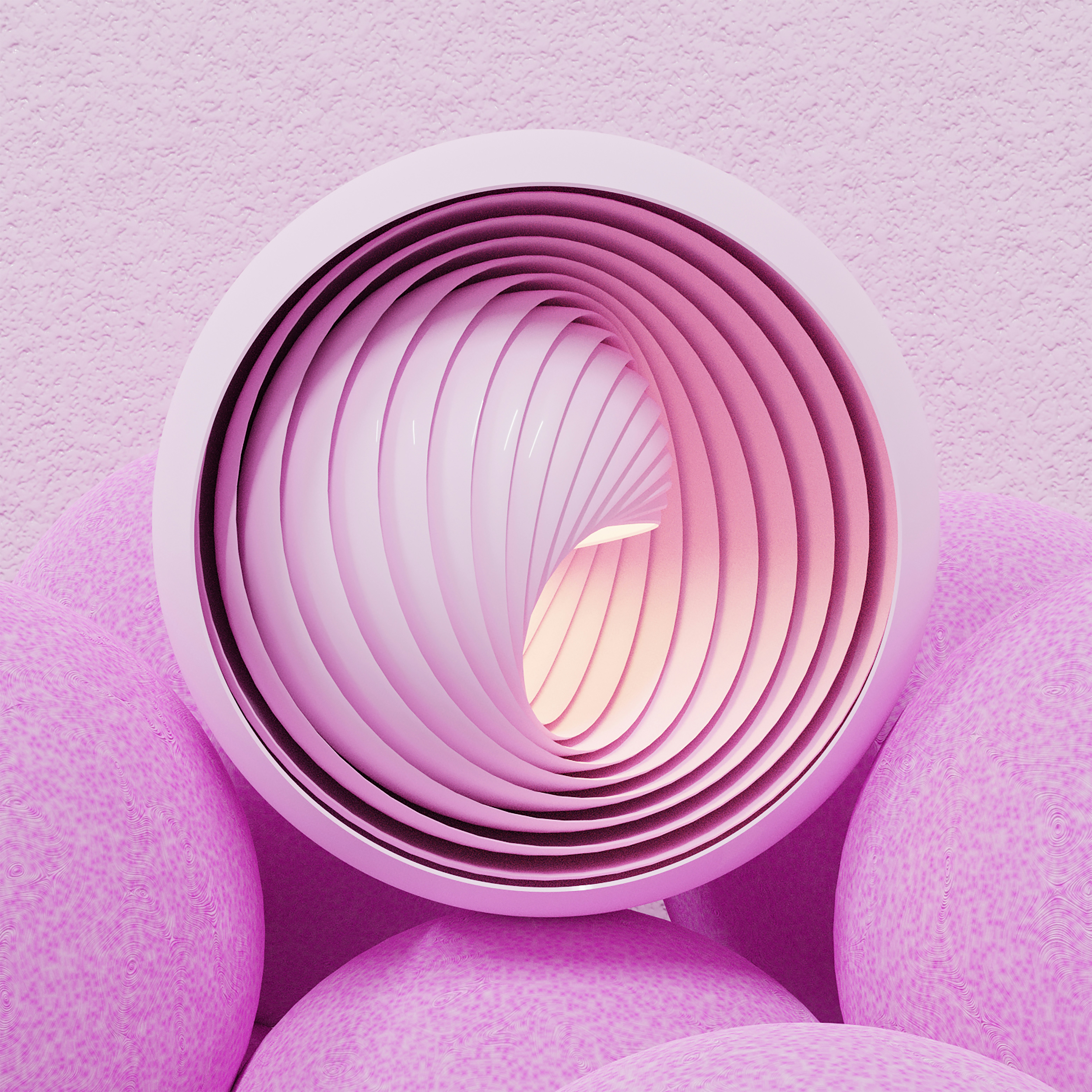 Pink circular object