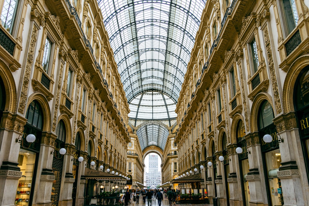 a very large building with a glass ceiling