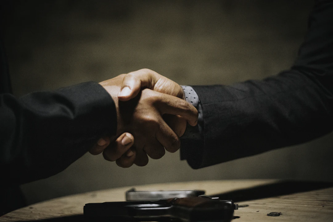 Business handshake deal