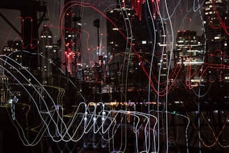 a city at night with a lot of lights