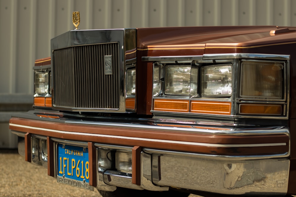 a close up of a car with a license plate