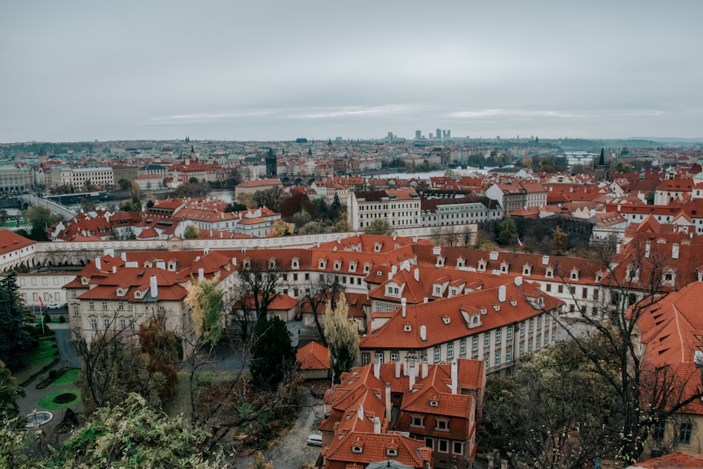 a view of a city from a high point of view