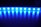 A series of bright blue LED lights arranged in a linear strip against a dark background, reflecting off a shiny surface and creating a glowing effect.