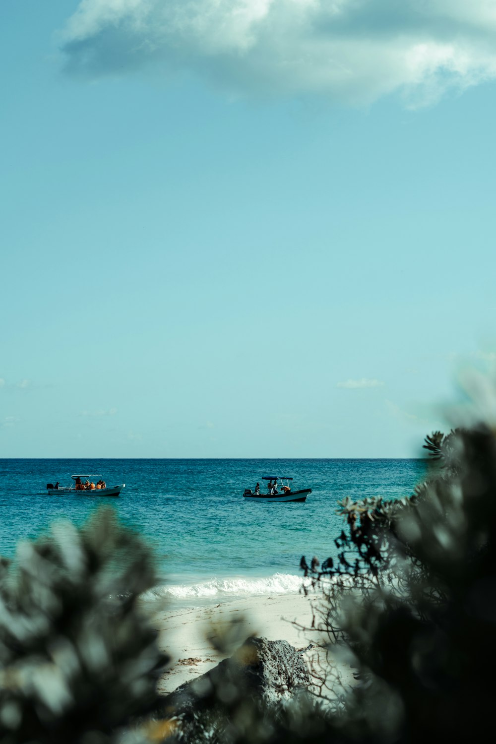 a couple of boats that are in the water