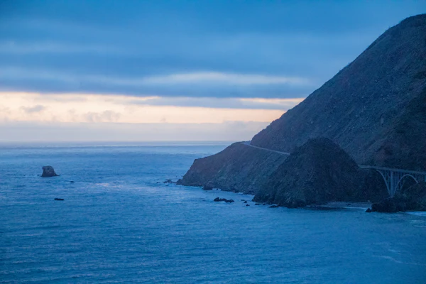 Big Sur coastline with bridge over the Pacific