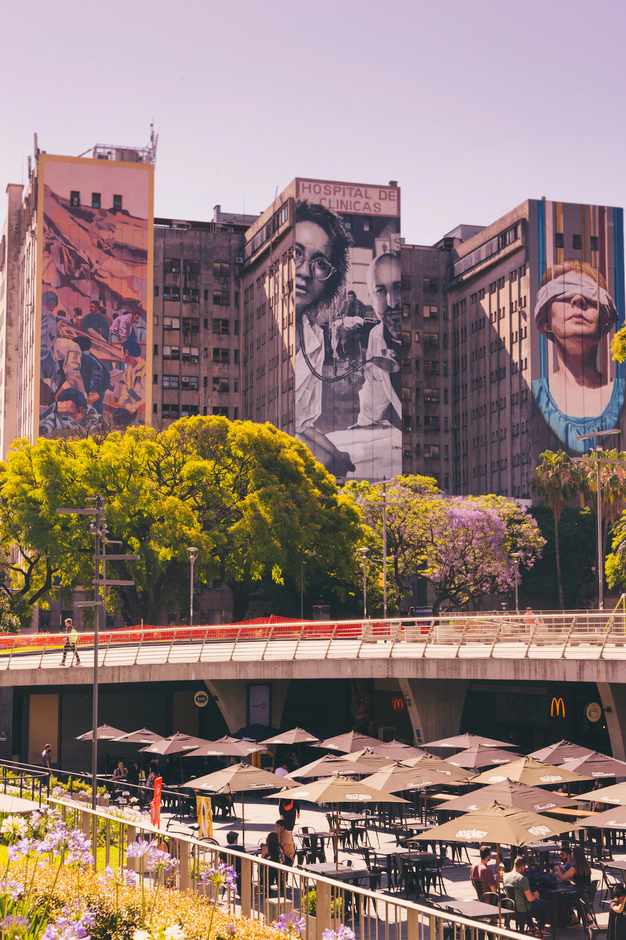 Large street art mural on a building wall in Buenos Aires