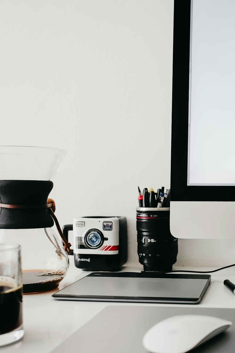 a desktop computer sitting on top of a desk