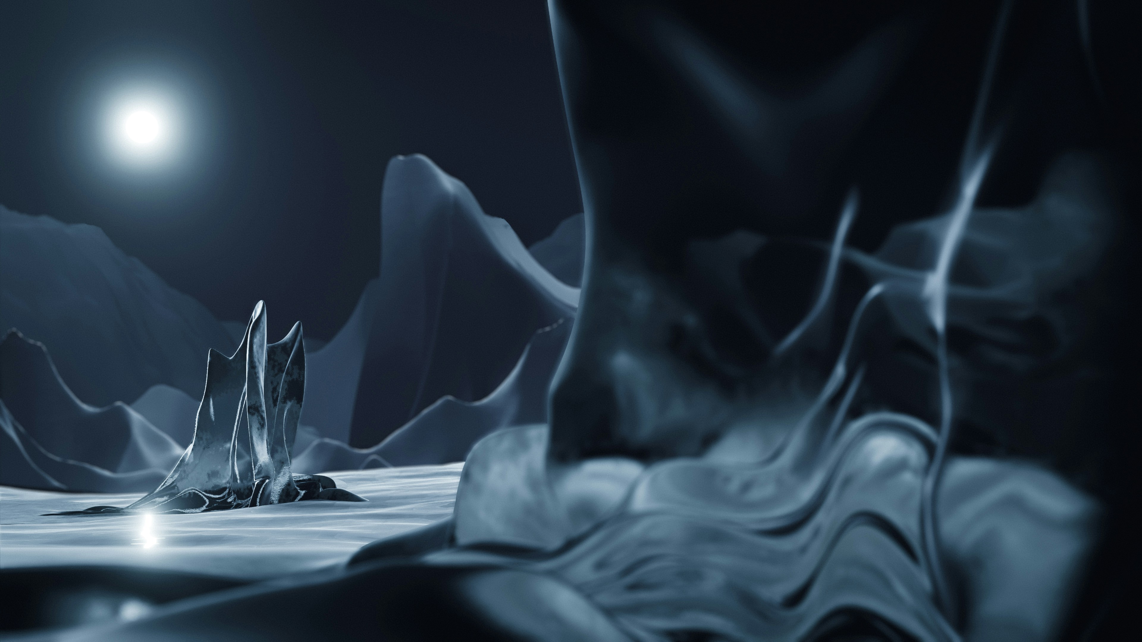 futuristic ambient visual display rendering ethereal artistic landscapes