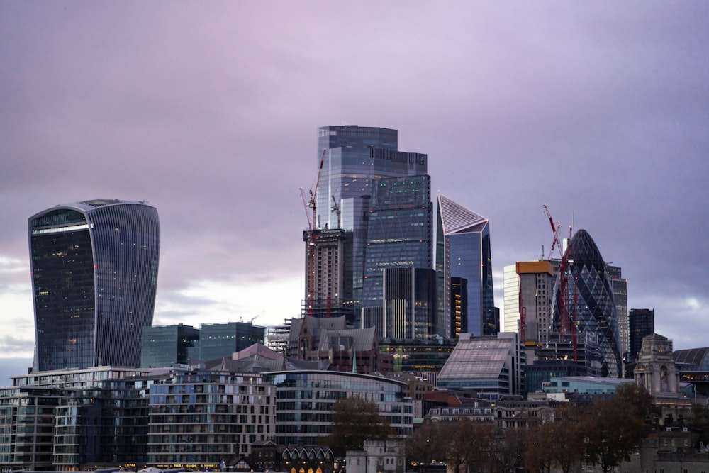 a view of the city of london from across the thames