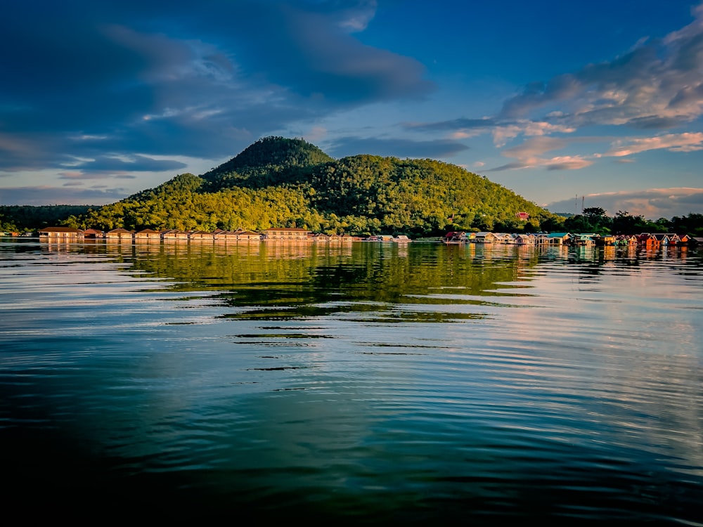 a small island in the middle of a body of water