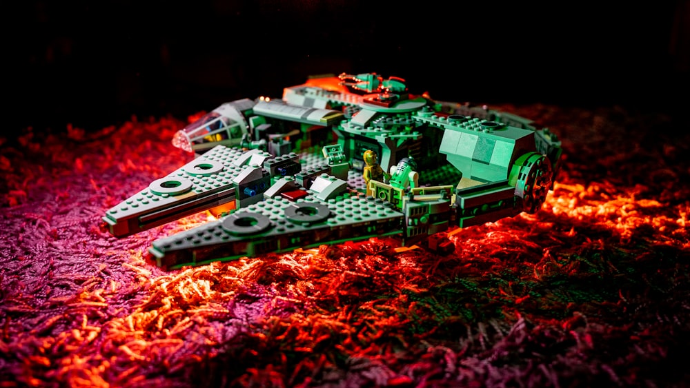 a lego model of a star wars battle cruiser