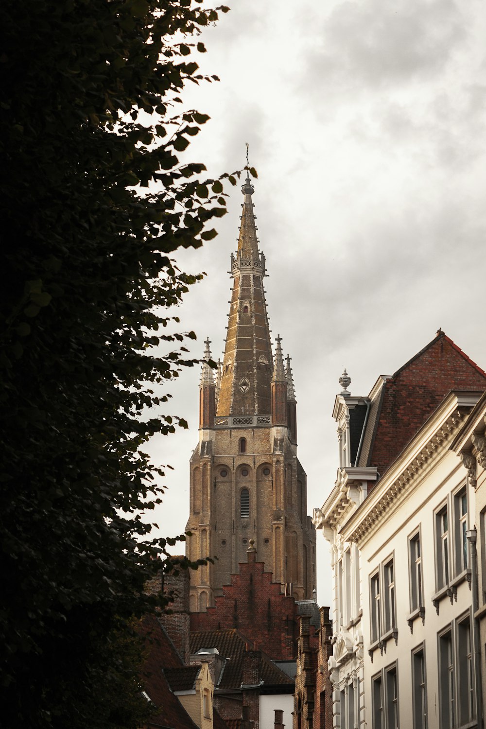 a tall tower with a clock on top of it