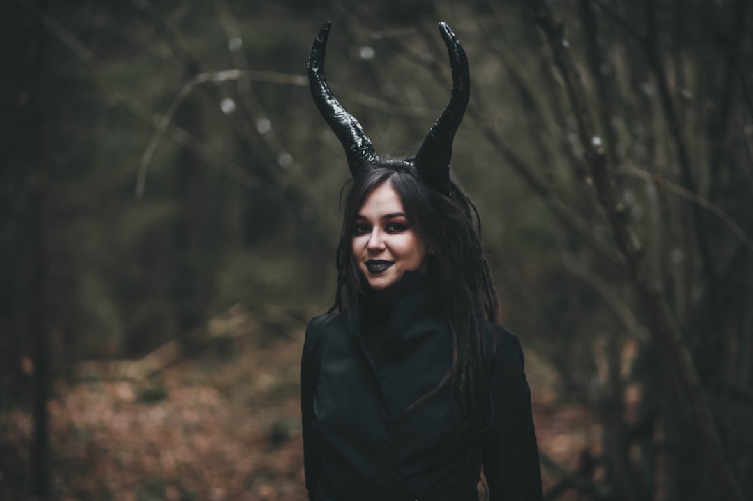 a woman with horns and horns on her head