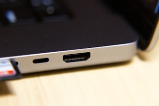 Side angle showing the product's ports and connectivity options.