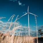 a wind turbine in the middle of a field