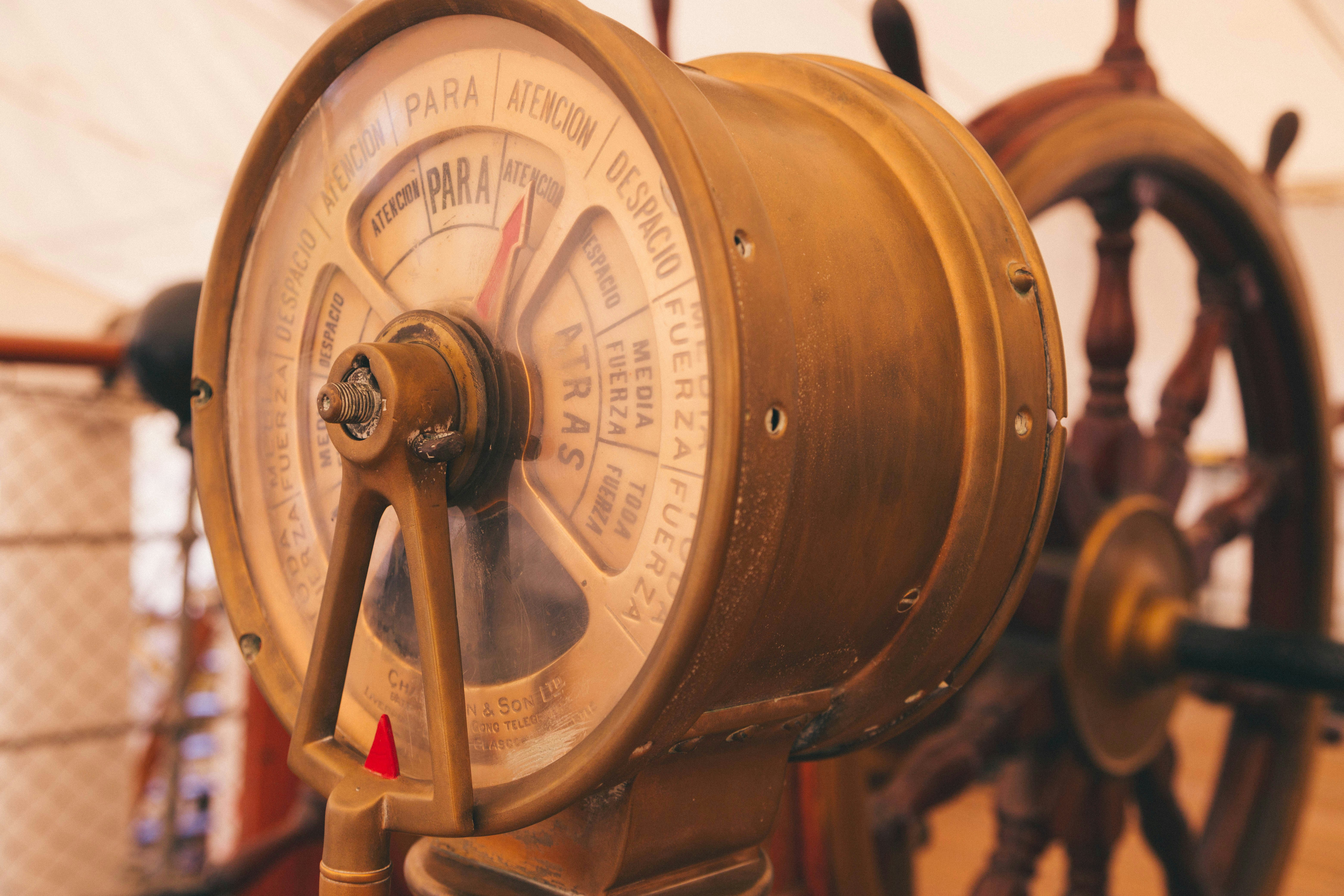 A close up of an old fashioned barometer photo Free Argentina Image